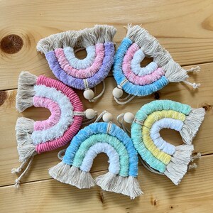 Rainbow Car Charm, rearview mirror pastel colors, baby colors, wall decor
