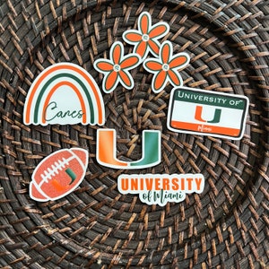 College Stickers, UM, Hurricanes, Canes, Graduation gift, fan club