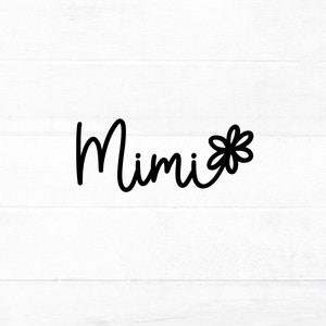 File di taglio Mimi SVG per cricut e silhouette con dettagli floreali, PNG, EPS, dxf