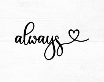 Love You SVG Cut File for Cricut and Silhouette With Heart Detail and ...