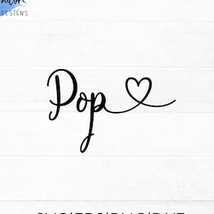File di taglio Pop SVG per cricut e silhouette con dettagli a cuore, PNG, EPS, dxf / Festa del papà in formato SVG