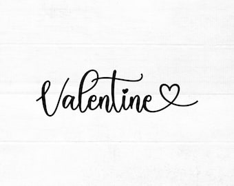 Valentine SVG cut file for cricut and silhouette with heart detail | Valentine's Day SVG, PNG, eps, dxf