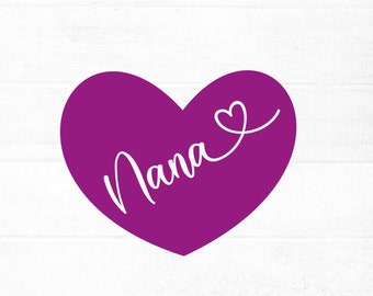 Nana SVG Cut File for Cricut and Silhouette With Nana Word Cut Out