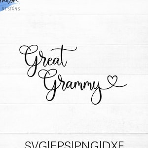 Geweldig Grammy SVG-bestand knippen voor cricut en silhouet met hartdetail, PNG, EPS, dxf | Moederdag-svg