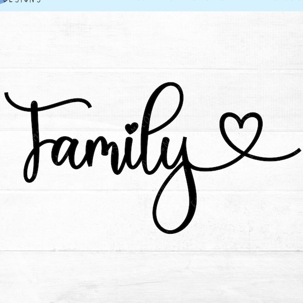 Family SVG cut file for cricut and silhouette, with hearts, PNG, eps,dxf, quote SVG