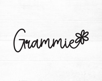 Grammie  SVG cut file for cricut and silhouette with flower detail, PNG, EPS, dxf | Mother's Day svg for Grammie