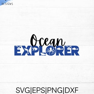 File SVG Ocean Explorer per cricut e silhouette - Spiaggia SVG - Pesca SVG - Vela in formato SVG - Estate in formato SVG - Oceano in formato SVG - Crociera in formato SVG