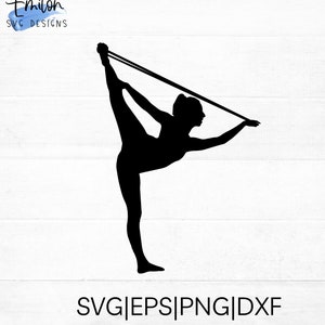 Rhythmic gymnastics rope SVG in a balance - Gymnastics png, eps, dxf | Cut file for cricut and silhouette