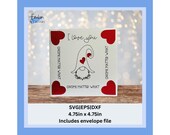 I Love You Gnome Matter What Square S40 Insert Card SVG cut file | 2x2 card mat compatible Valentine's Day Card SVG with full instructions