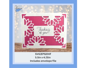 Pensando en usted Inserte la tarjeta Archivo de corte SVG / Plantilla de tarjeta de inserción compatible con Joy / Instrucciones incluidas / SVG, eps, dxf