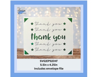 Thank You Insert card SVG cut file | Joy compatible insert card template | Instructions included | SVG, eps, dxf