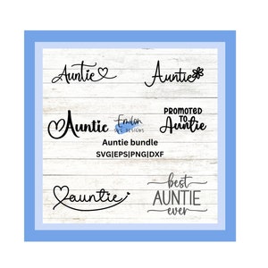 Tante SVG-Datei für Cricut und Silhouette mit Herz-Detail, PNG, EPS, dxf | Tante Schrift svg