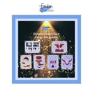 Pacchetto di file di taglio SVG con inserto natalizio - compatibile con tappetino per carte, cartolina di Buon Natale SVG, cartolina d'auguri di stagione in formato SVG, pupazzo di neve in formato SVG
