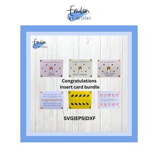 Plik do wycinania kartek z gratulacjami w formacie SVG | Kompatybilny z Cricut Joy | Karty z wkładkami na zakończenie szkoły, narodziny dziecka, ślub z pełnymi instrukcjami