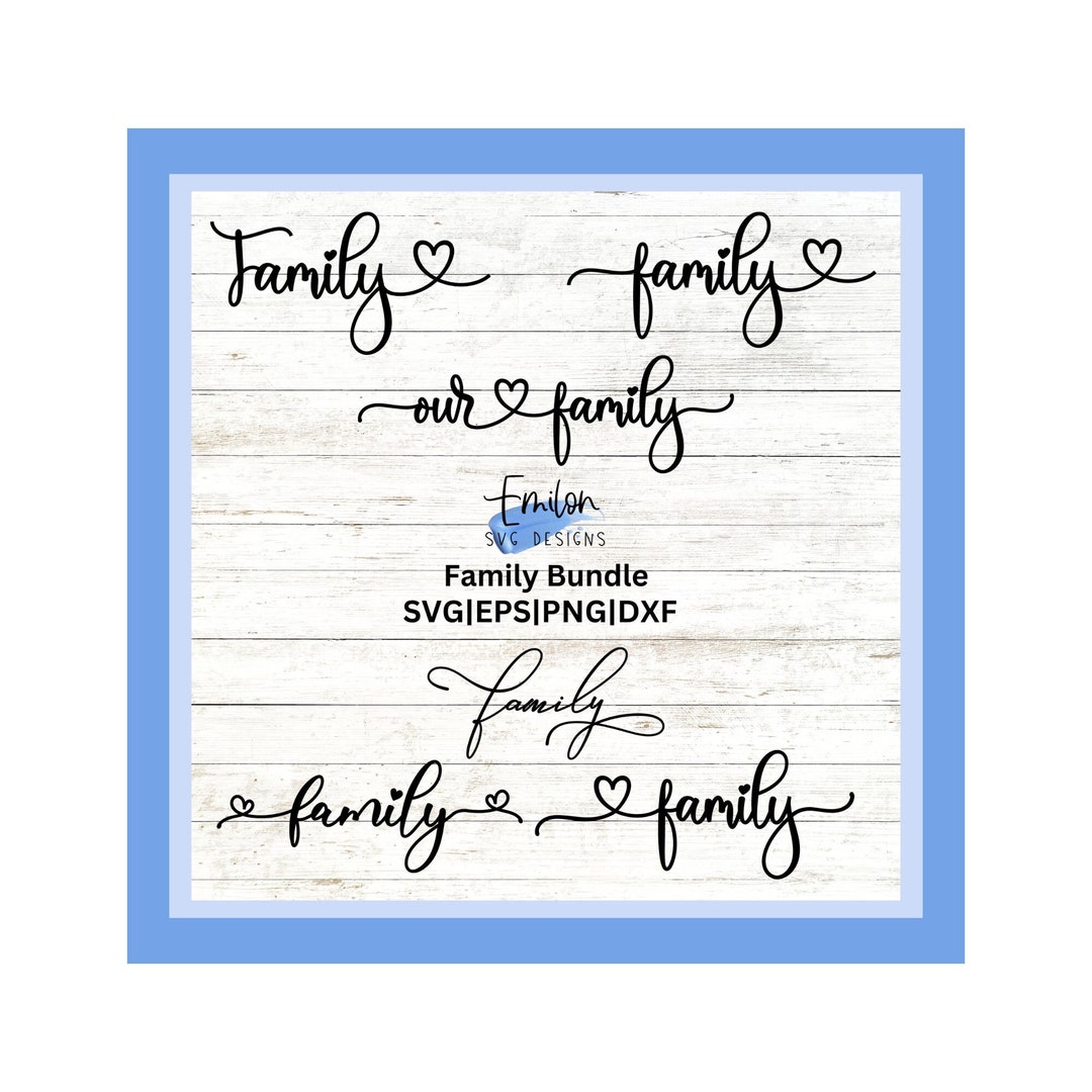 Family SVG Cut File Bundle for Cricut and Silhouette | 6 Different ...