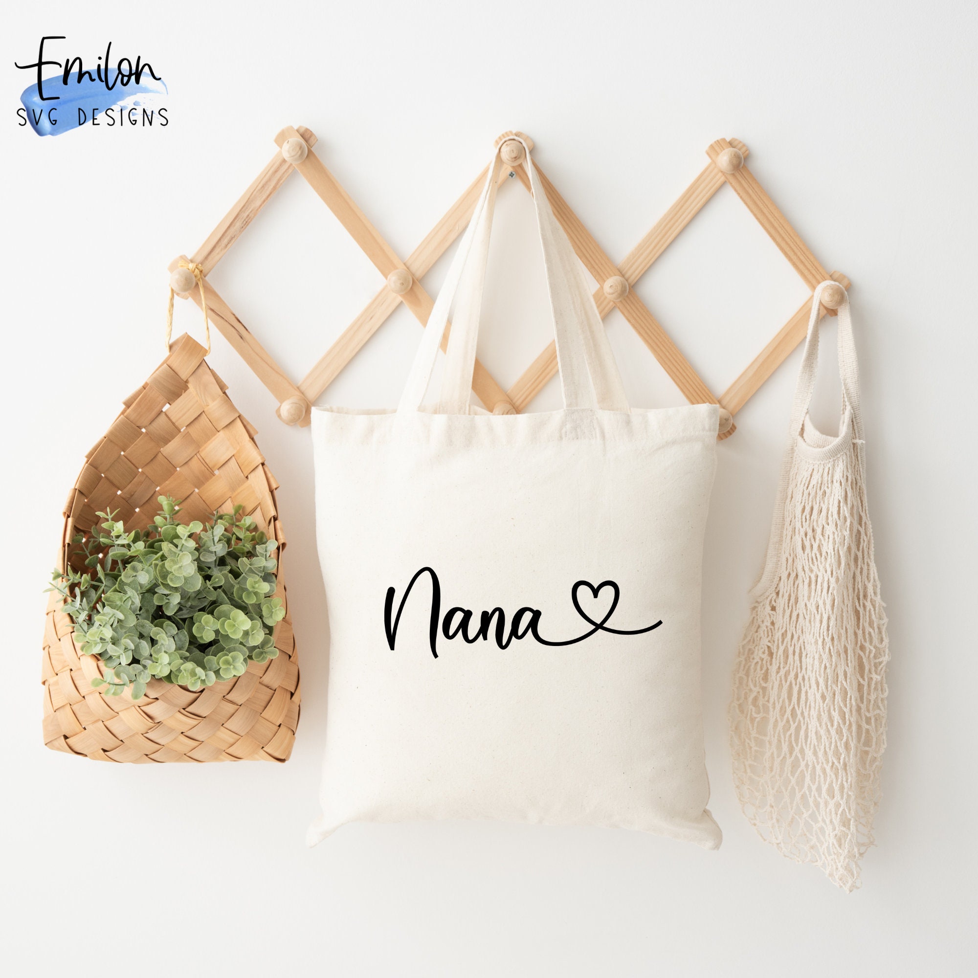 Nana SVG Cut File for Cricut and Silhouette With Heart Detail, PNG