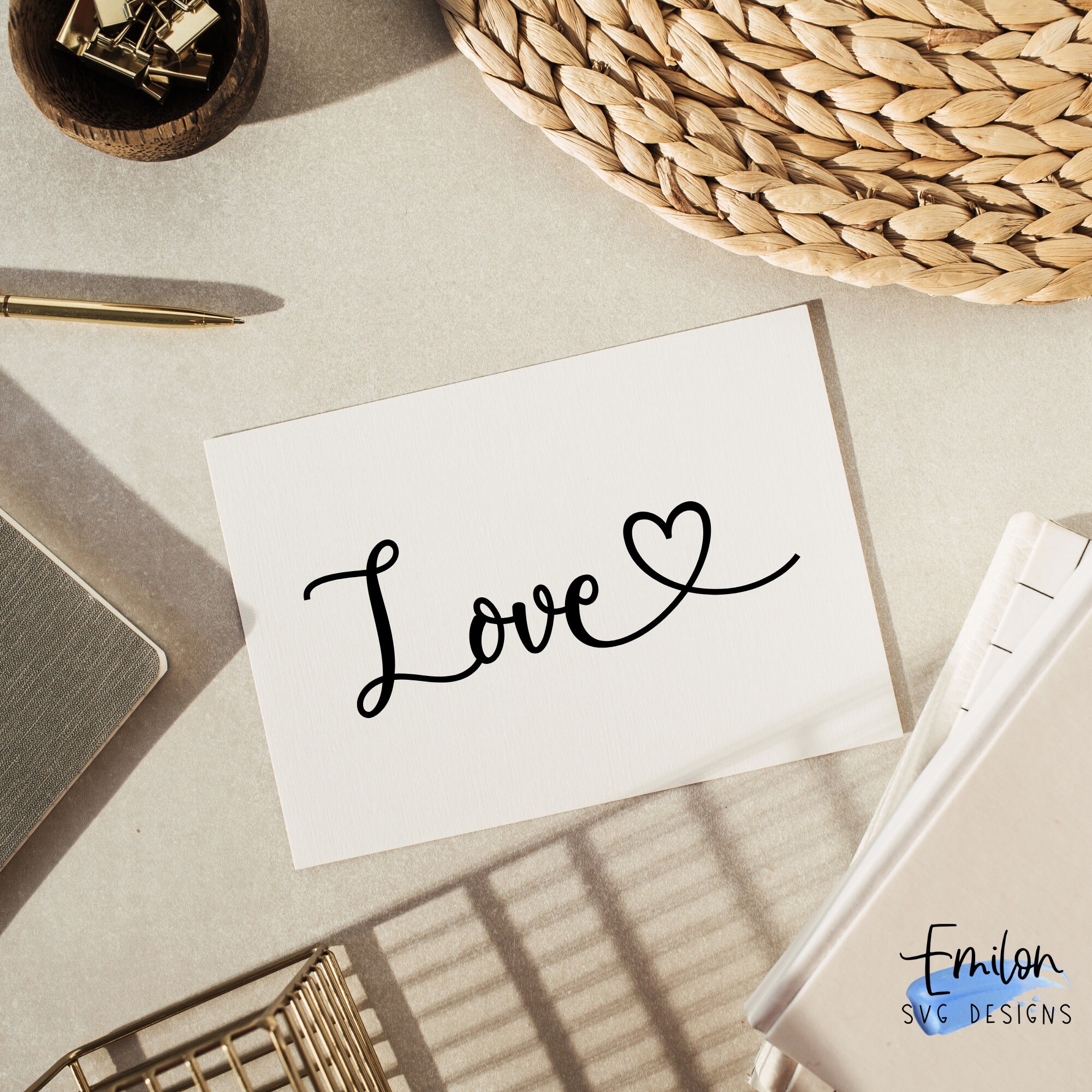 Love SVG Cut File for Cricut and Silhouette With Heart Detail ...