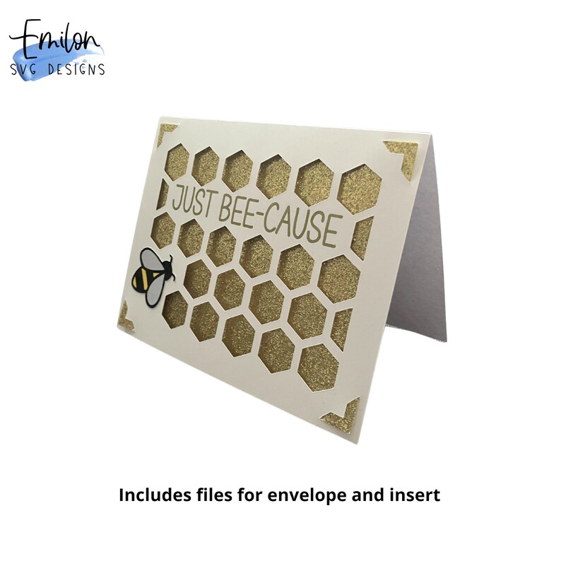Just Bee-cause Insert Card SVG Cut File | Joy Compatible Insert Card ...