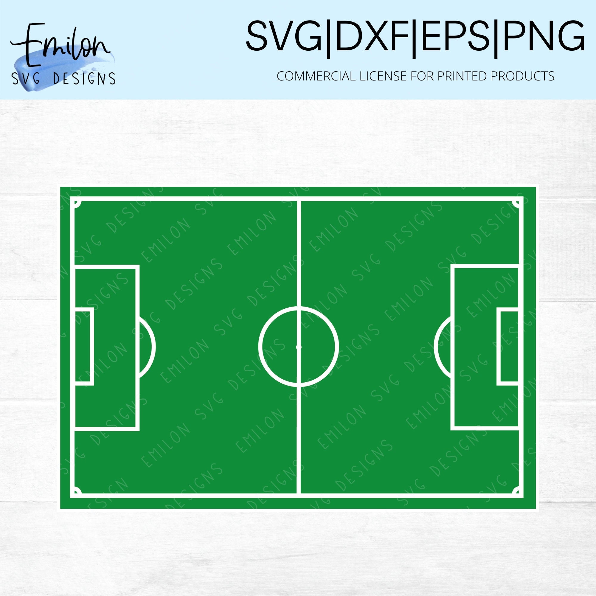 Football Pitch SVG Cut File for Cricut and Silhouette Soccer Etsy
