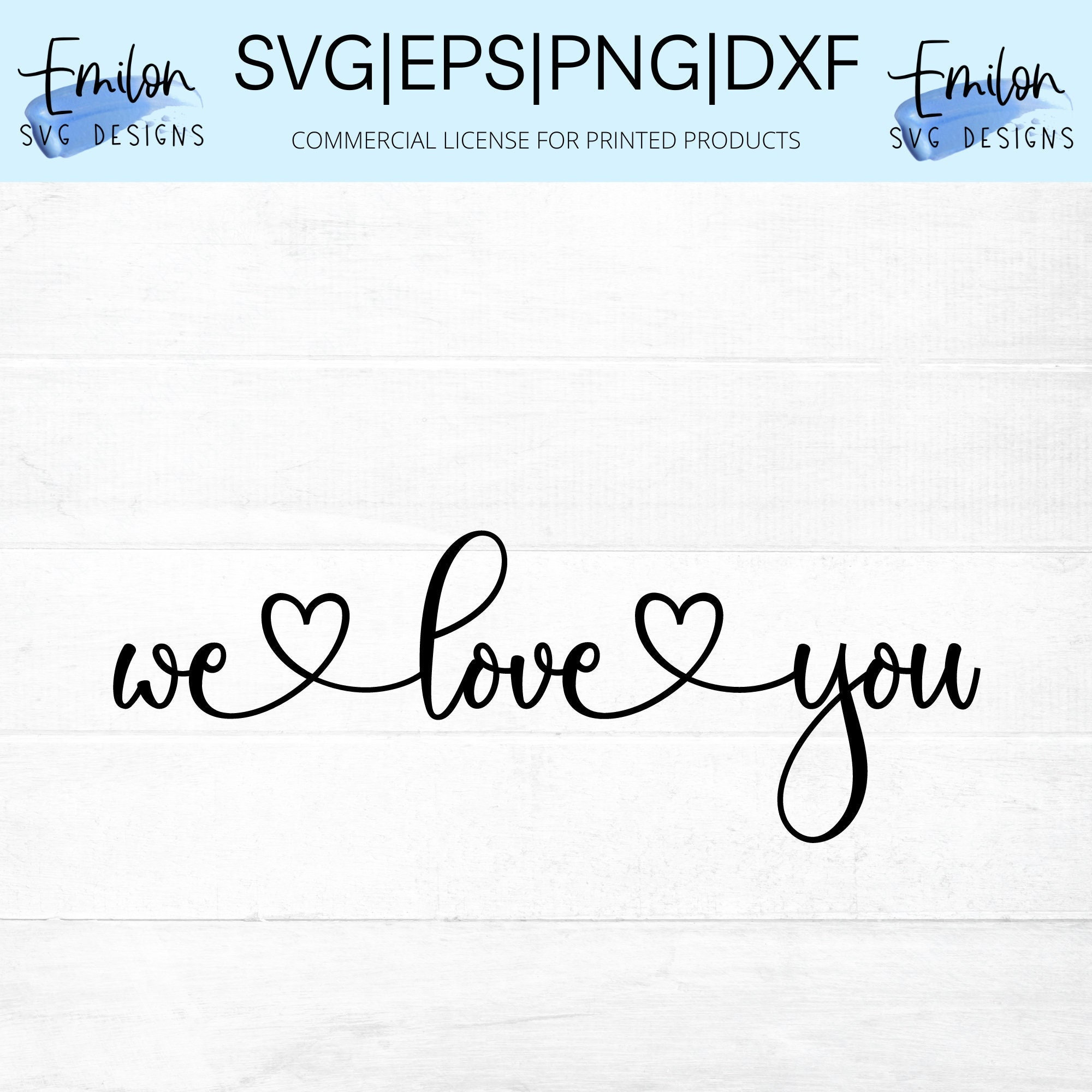 We Love You Svg Cut File For Cricut And Silhouette With Heart - Etsy