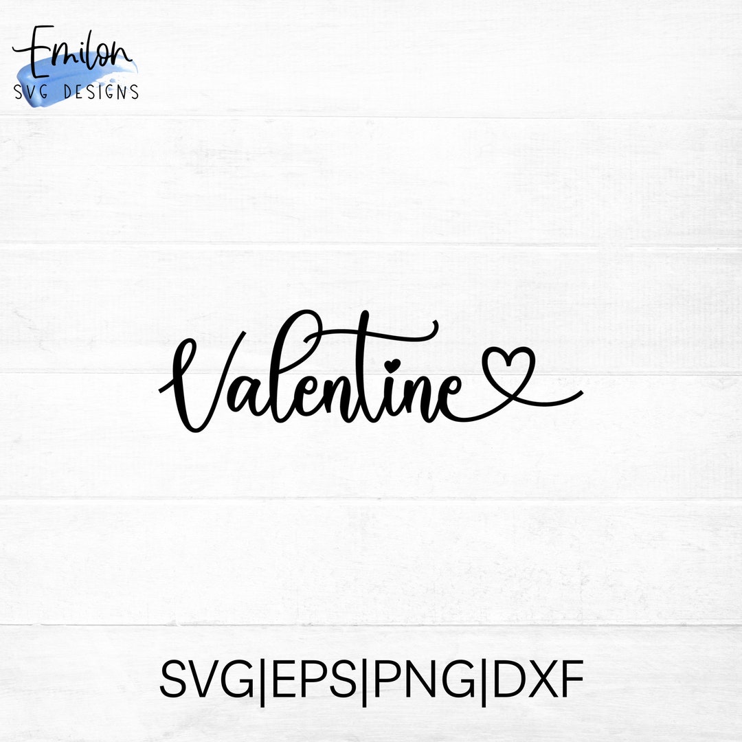 Valentine SVG Cut File for Cricut and Silhouette With Heart Detail ...
