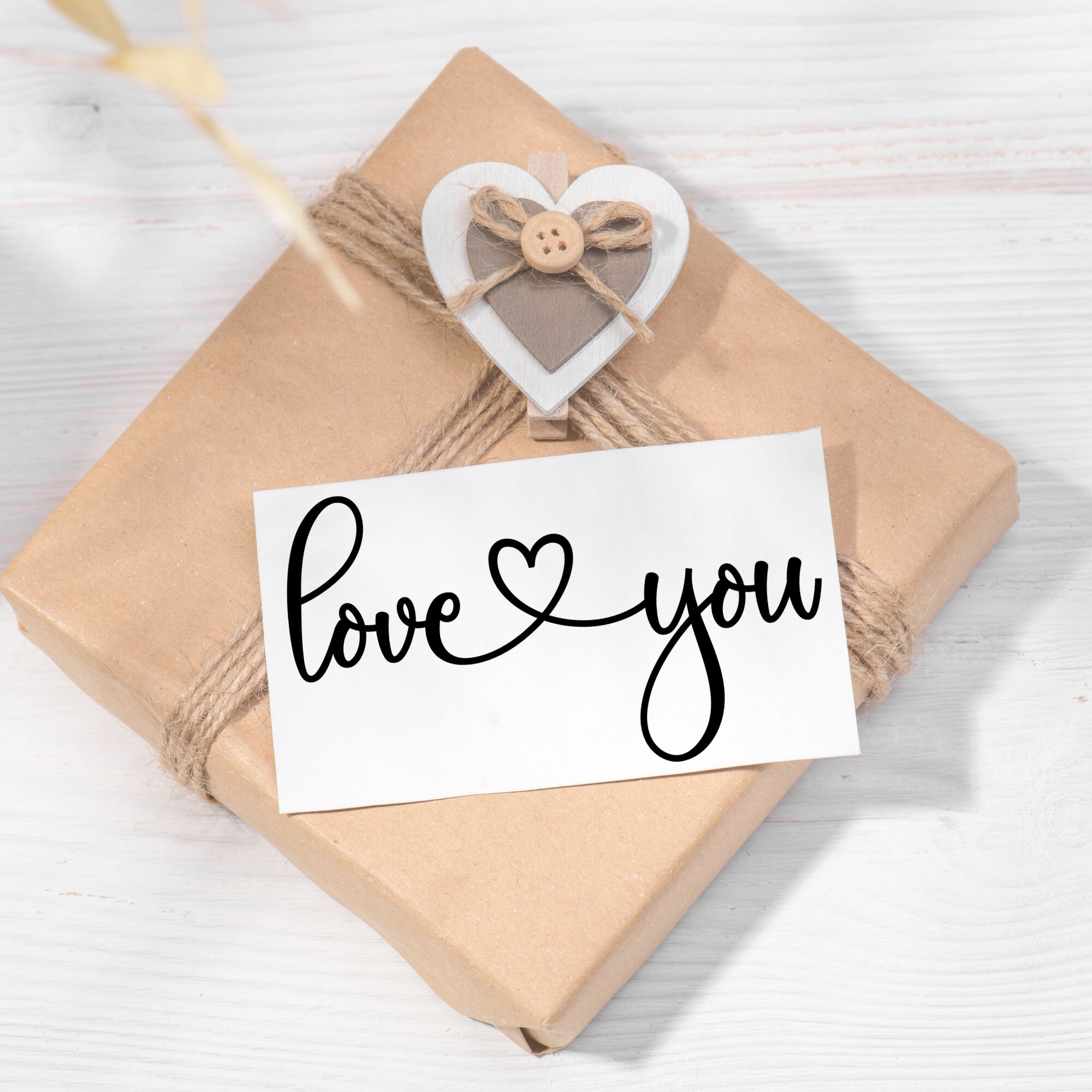Love You SVG Cut File for Cricut and Silhouette With Heart Detail ...