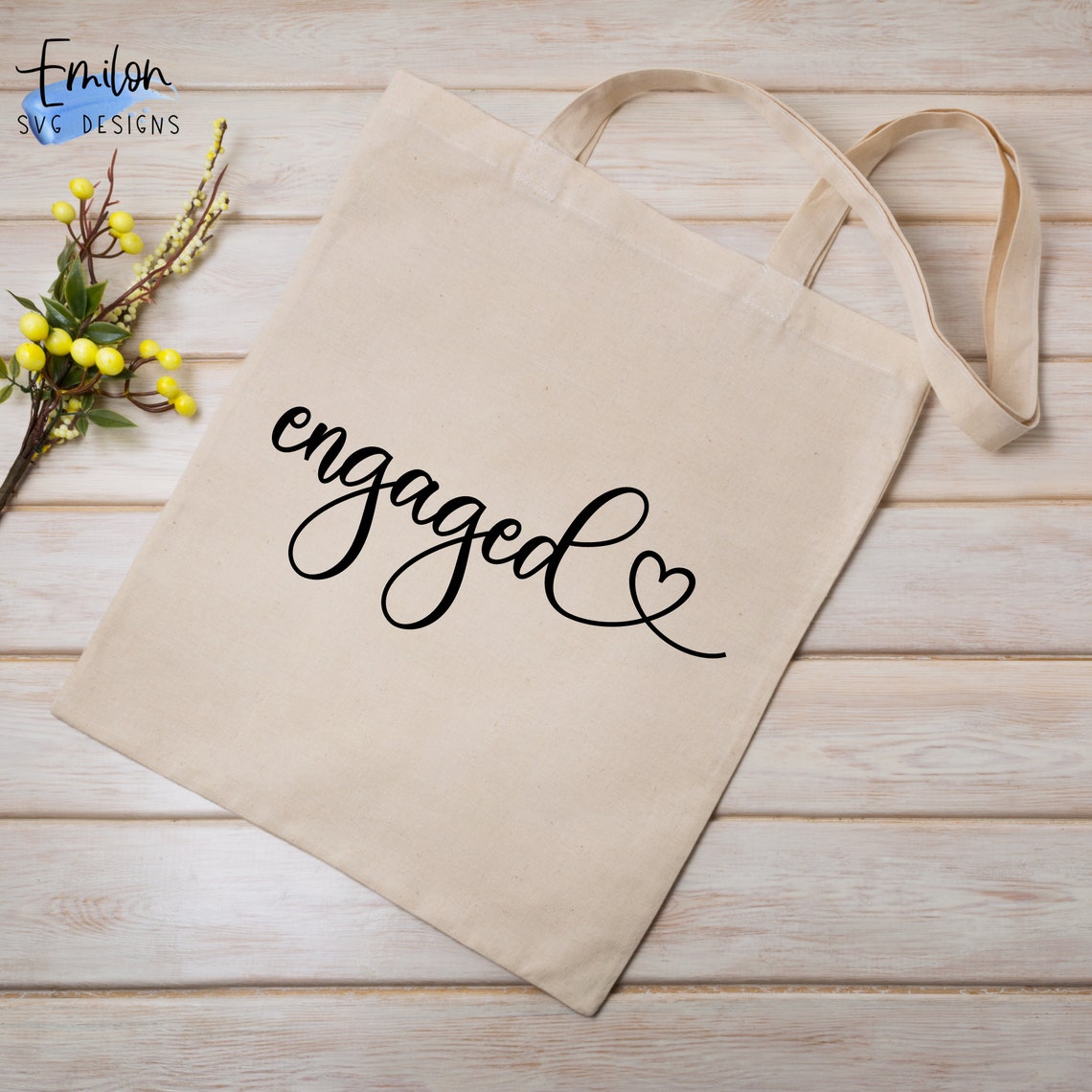 Engaged SVG Cut File for Cricut and Silhouette With Heart Detail ...