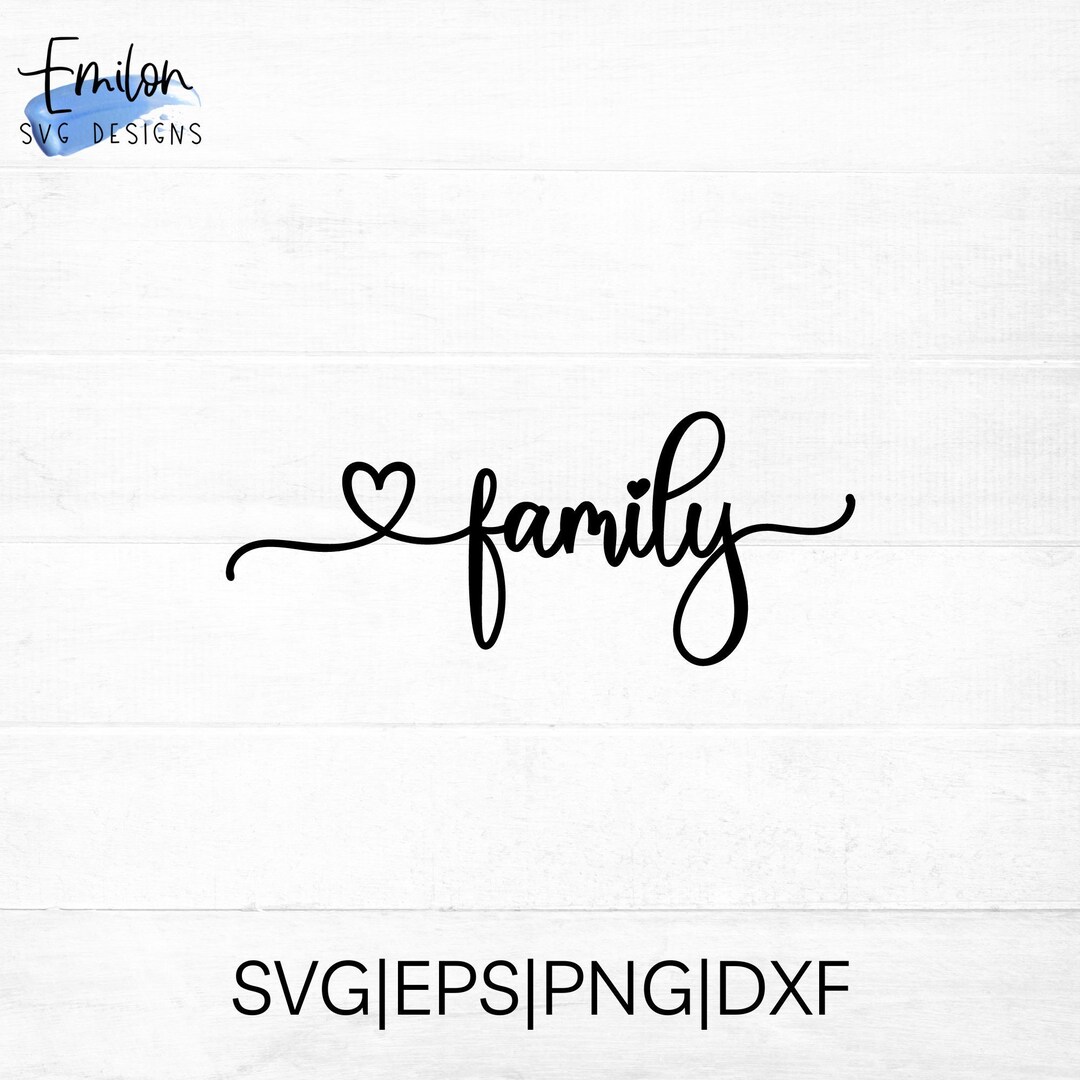 Heart Family SVG Cut File for Cricut and Silhouette With Heart Detail ...