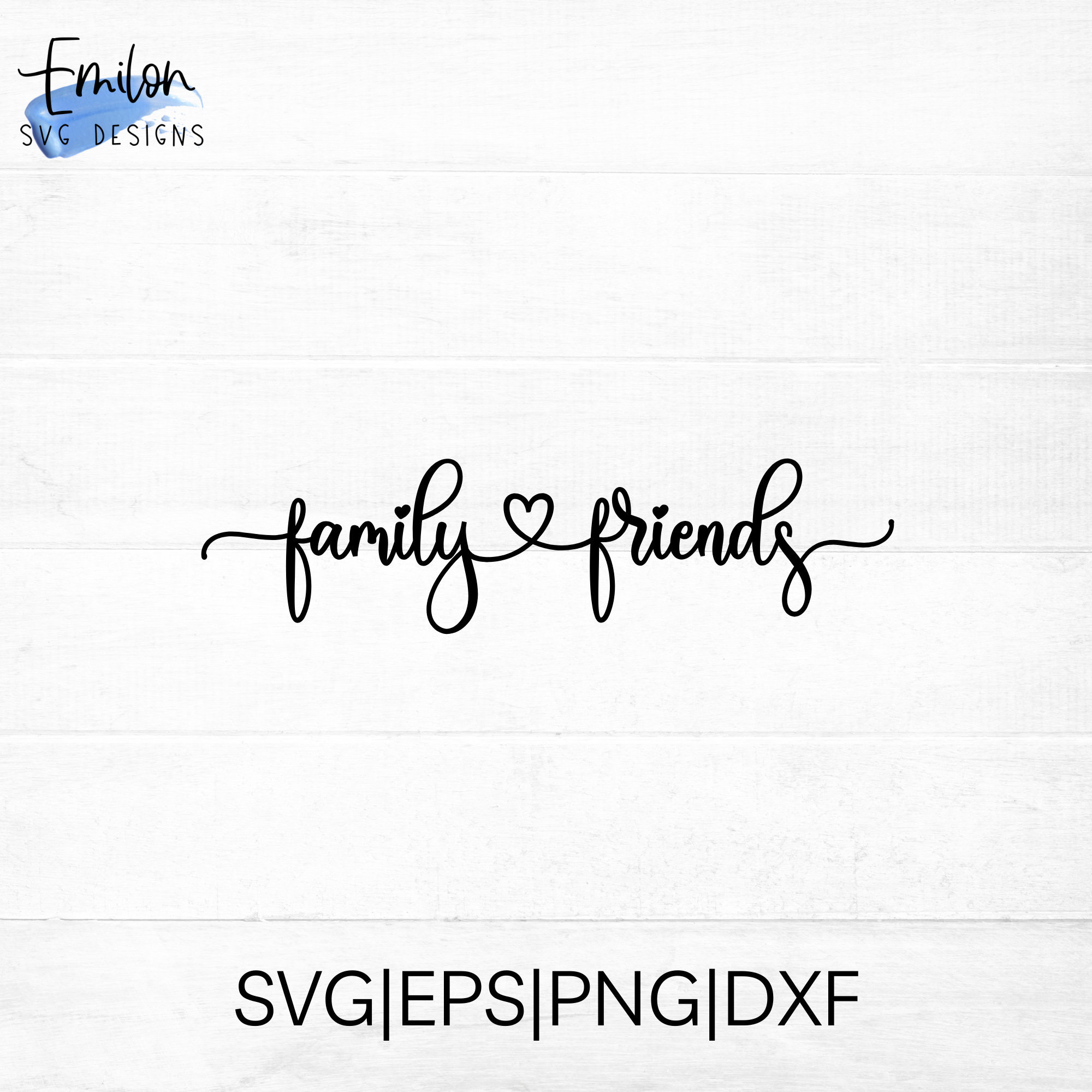 Family and Friends SVG With Hearts, Cut File for Cricut and