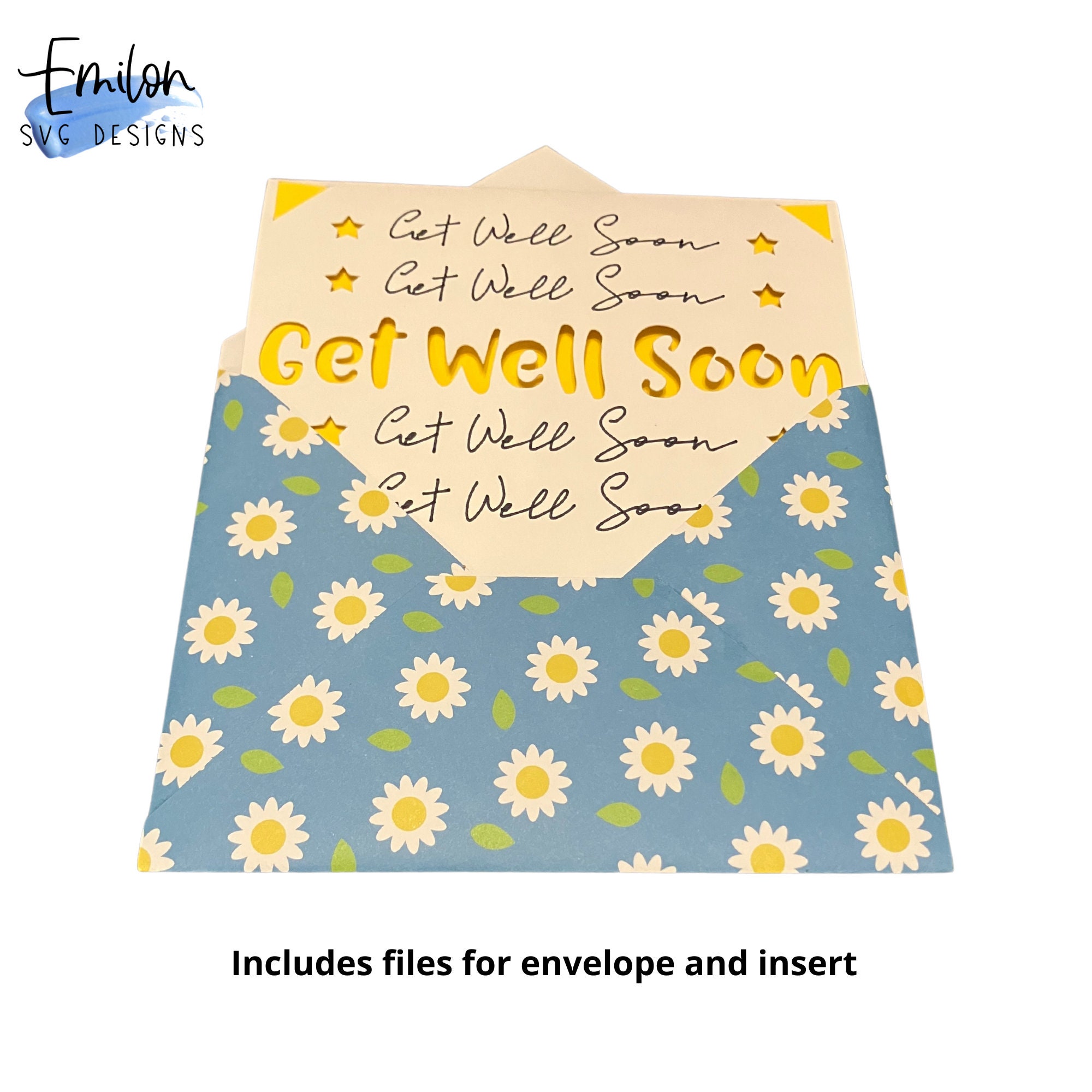 Get Well Soon Insert Card SVG Cut File | Joy Compatible Insert Card ...
