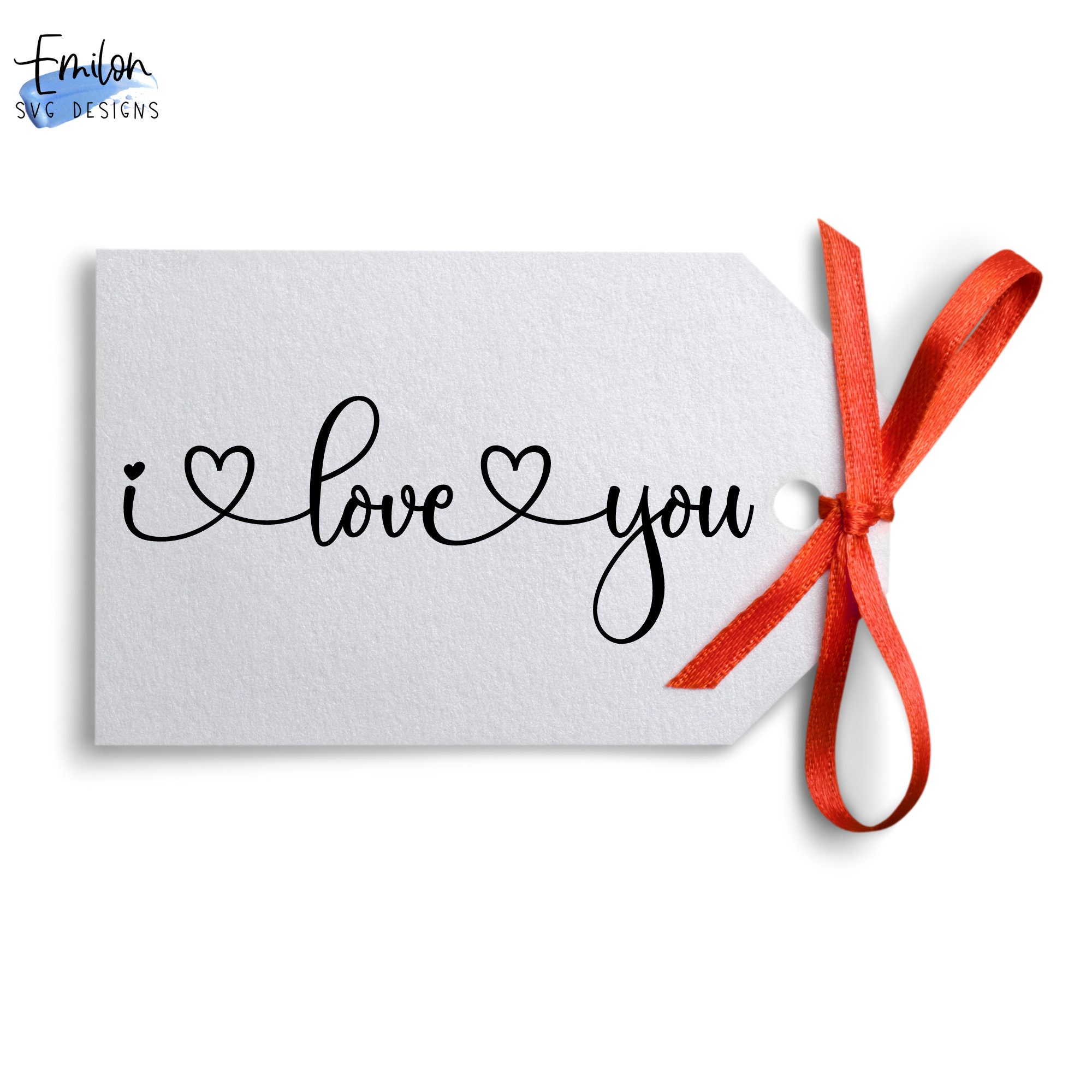 I Love You SVG Cut File for Cricut and Silhouette With Heart Detail ...