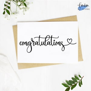 Congratulations SVG Cut File for Cricut and Silhouette With Heart ...