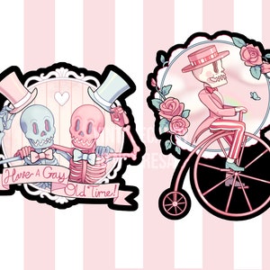Gay uit de oude tijd || Set van 2 stickers || Waterdicht/gelamineerd