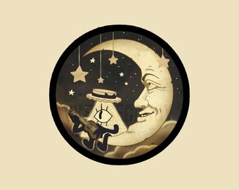 Bill Cipher || Paper Moon || Vinyl Sticker || Waterproof / Laminated