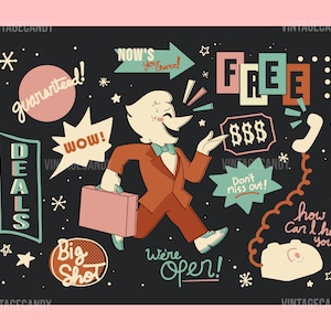 5x7 Matte Art Print/Postcard - Big Shot Hotline - 50s Spamton Deltrarune Collection