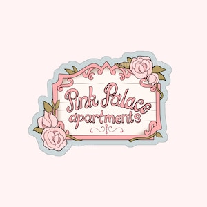 CORALINE || Pink Palace Sign || Vinyl Sticker || Waterproof / Laminated