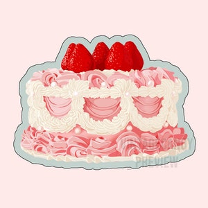 Strawberry Shortcake || vinyl sticker || Waterproof / Laminated