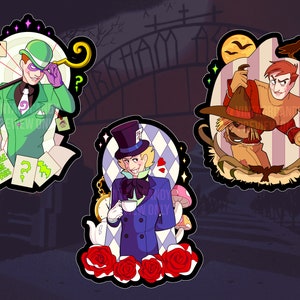 Gotham Rogues Dork Squad || Set of 3 vinyl stickers ( or separate! ) || Waterproof / Laminated
