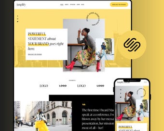 Squarespace Website Template for Speaker, Podcast, Book, Coach, Author, Speaking Website, Modern Website Template, Author Website