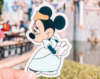 Minnie Mouse Princess Sticker | Disney Sticker | Handmade Waterproof Sticker | Cinderella Sticker | Snow White Sticker