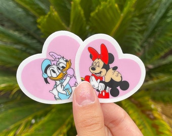 Disney Couples Sticker | Mickey Minnie and Donald Daisy | Disney Sticker | Handmade Waterproof Sticker