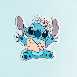 Hawaii Stitch Sticker | Disney Sticker | Handmade Waterproof Sticker | Mickey Sticker