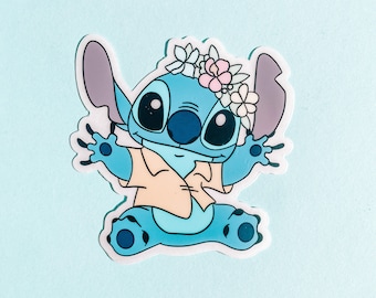 Hawaii Stitch Sticker | Disney Sticker | Handmade Waterproof Sticker | Mickey Sticker