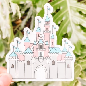 Disneyland Castle Sticker | Disney Sticker | Handmade Waterproof Sticker | Mickey Sticker