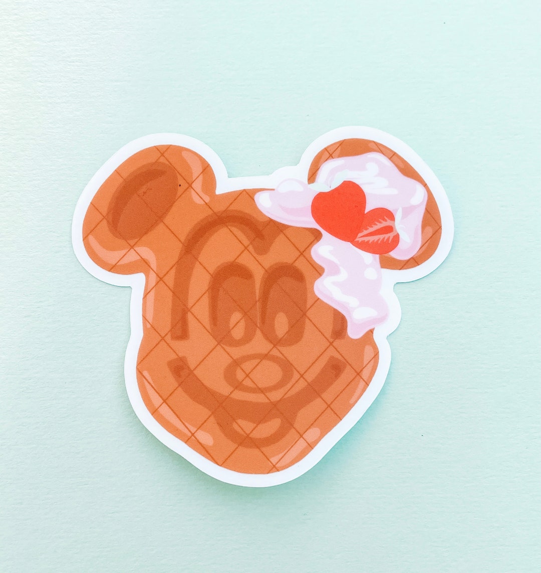 Mickey Waffle Sticker Mickey Waffle Sticker - Etsy