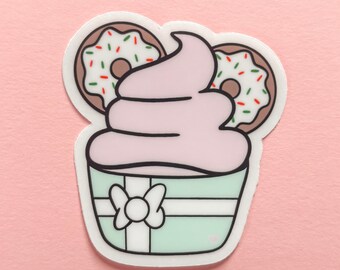 Mickey Christmas Treats Sticker | Disney Sticker | Mickey Mouse Sticker | Waterproof Clear Sticker