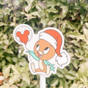 Christmas Orange Bird Sticker / Disney Christmas Waterproof Sticker