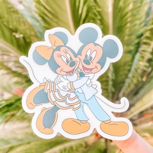 Mickey and Minnie 50th anniversary sticker | Disney Sticker | Handmade Waterproof Sticker | Mickey Sticker