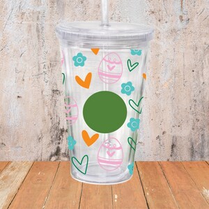 Easter egg Starbucks wrap seamless venti cold cup SVG - Easter bunny svg - Spring cold cup wrap svg -