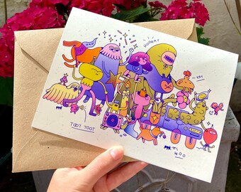 Party parade greetings card